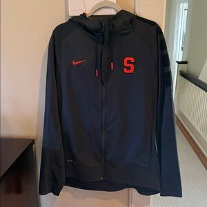 Syracuse Nike Dark Gray  Full-Zip Hoodie jacket with orange S and Swoosh